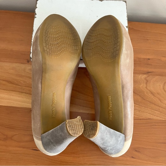 Womens Hush Puppies Suede Retro Platform Block Heel Pumps Colorblock Size 9M - Picture 6 of 8